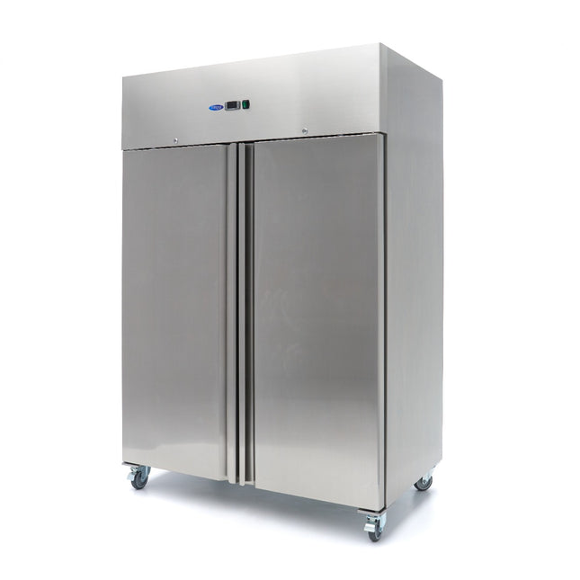 Fryser - 1200L - 6 justerbare hylder (2/1 GN) - Rustfrit stål - på hjul