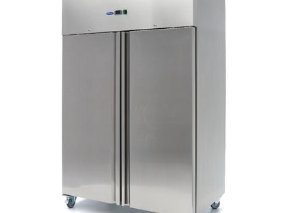 Fridge - 1200L - 6 Adjustable Shelves (2/1 GN) - Stainless Steel - on Wheels