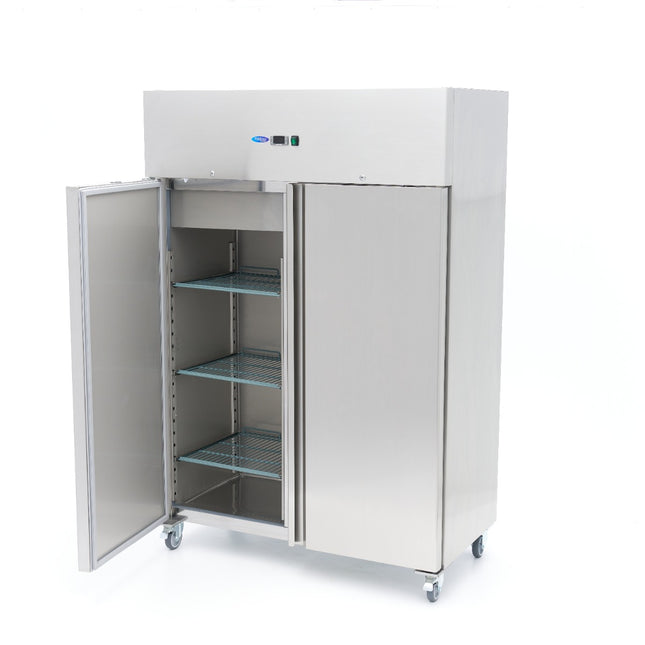 Fridge - 800L - 6 Adjustable Shelves - Stainless Steel - on Wheels