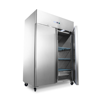 Vriezer - 1200L - 6 Verstelbare Planken (2/1 GN) - op Wielen - incl Planken