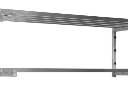 SARO væghylde med stivere, 2 hylder 1400 mm