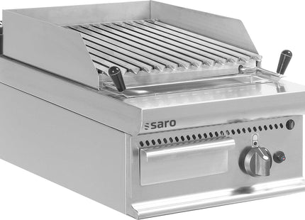 SARO gasgrill med lavasten 
bordmodel E7/BS1BB