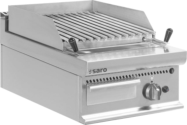 SARO gasgrill med lavasten 
bordmodel E7/BS1BB