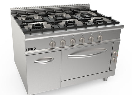 SARO gaskomfur + elektrisk ovn, 6 brændere 
Model LQ / CUG6NE