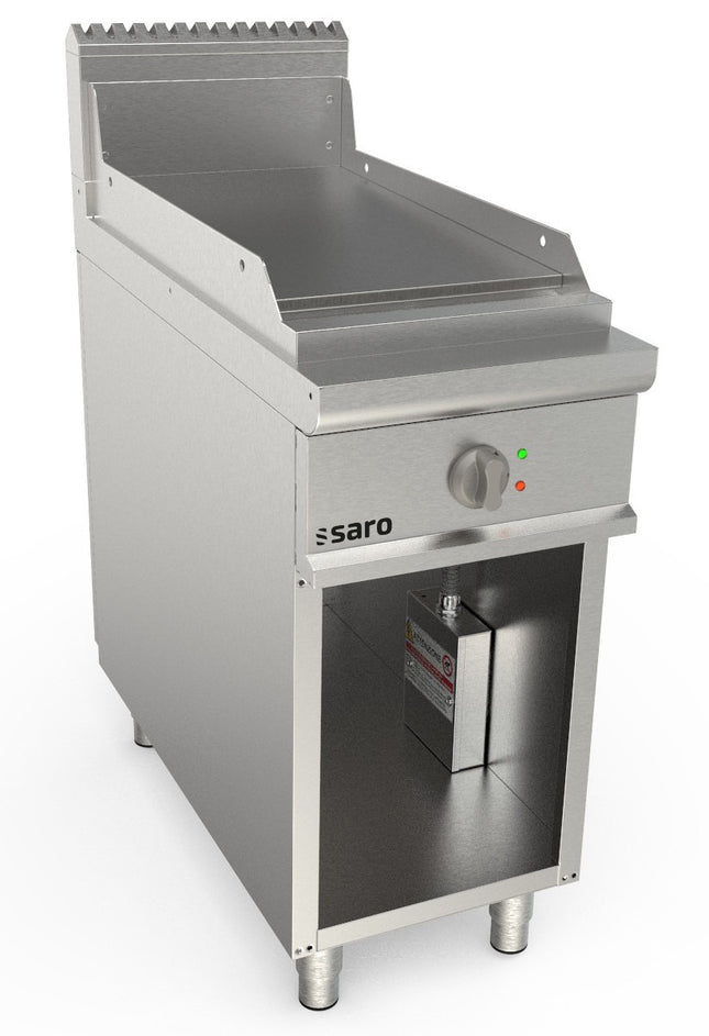 SARO elektrisk grillplade, 400 mm bred, fritstående, glat 
Model LQ / FTE2BAL