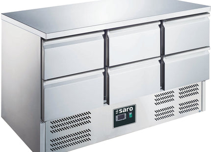 SARO kølebord med 6 skuffer, 
model ES 903 S/S TOP 0/6