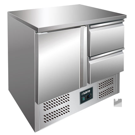 SARO Cooling table with door and drawers,model VIVIA S 901 S/S TOP - 2x 1/2 GN