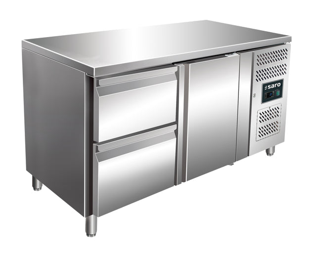 SARO Table réfrigérante avec 1 porte et 1x 2 tiroirs, modèle KYLJA 2110 TN