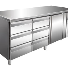 Collection image for: Refrigerated Counter 1 Door 6 Drawers
