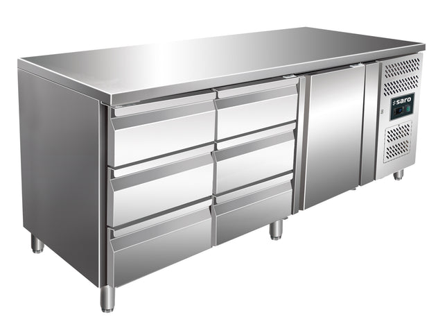 SARO Cooling table with 1 door and 2x 3 drawer set,
model KYLJA 3150 TN