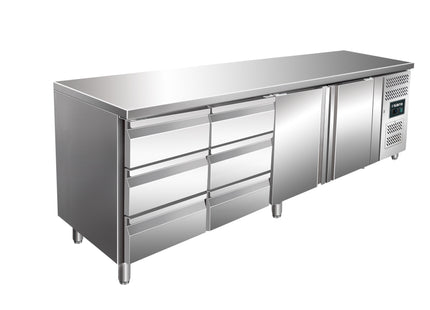SARO Chladicí stůl se 2 dvířky a sadou 2x 3 zásuvek,
model KYLJA 4150 TN