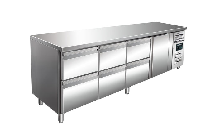 SARO Cooling table with 1 door + 3x 2 drawer set,
model KYLJA 4160 TN
