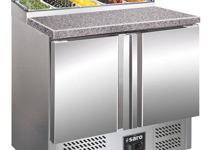 SARO Pizzabänk bord med glasskiva
modell PS 200 G