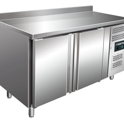 SARO cooling table with 2 doors and upstand,
model SNACK 2200 TN