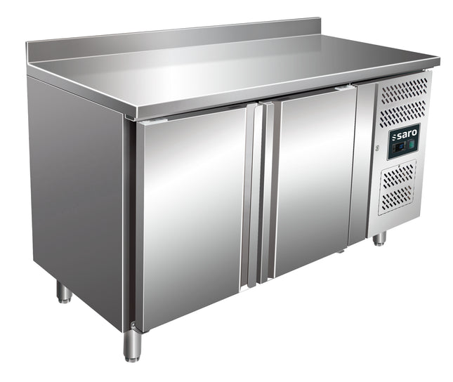 Table réfrigérante SARO avec 2 portes et dosseret,
modèle SNACK 2200 TN