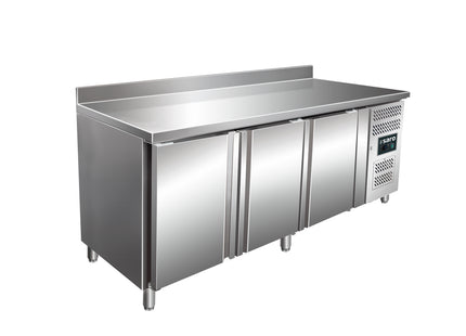 SARO cooling table with 3 doors and upstand,
Modell SNACK 3200 TN