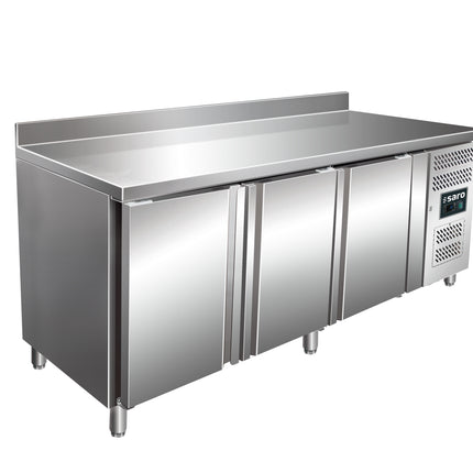SARO Gekoelde Toonbank met 3 deuren en opstand,
modelSNACK 3200TN