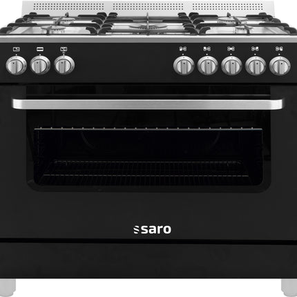 SARO Multifunksjonskomfyr gass/elektrisk
modell TS95C61LNE sort