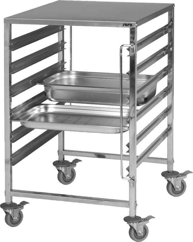 SARO Chariot avec plan de travail en acier inoxydable
modèle NOËL