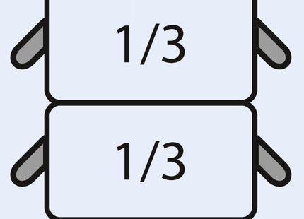 SARO E7/CPCEXE Nudelkurv-sæt: 2 x 1/3 GN