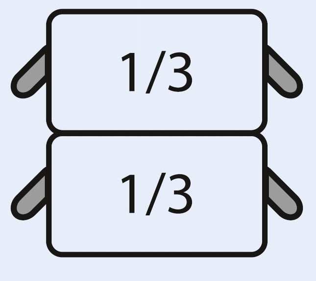 SARO E7/CPCEXE Nudelkurv-sæt: 2 x 1/3 GN