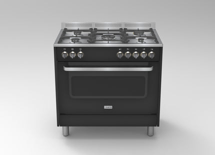 SARO multifunktionskomfur, gas/el 
Model TS95C61LNE, sort – detaljebillede 1