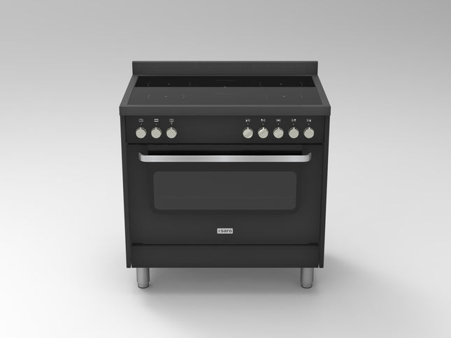 SARO induktionskomfur + elektrisk ovn 
Model TS95IND61N sort – detaljebillede 1