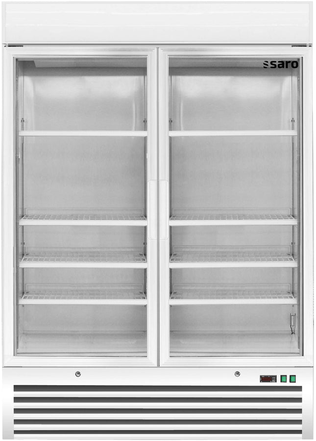 SARO fryseskab med 2 glasdøre, 
Model D 920 – hvid