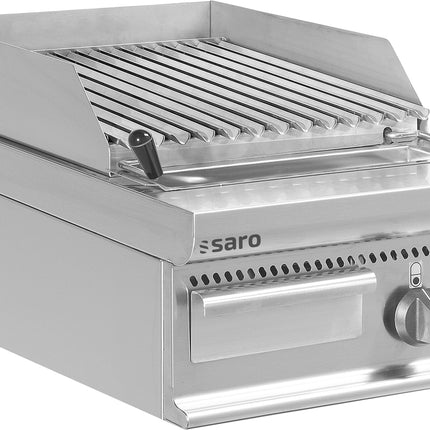 SARO Gas lava rock grill Table
model E7/BS1BB