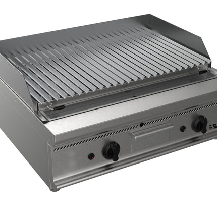 SARO Gas lava rock grill Table
model E7/BS2BB