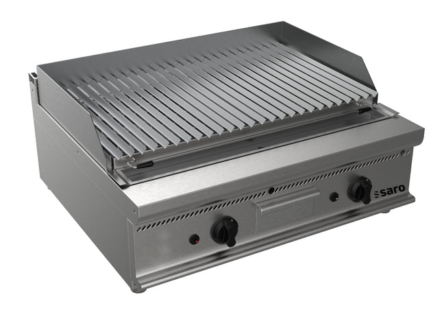 SARO Gril à pierres de lave à gaz Table
modèle E7/BS2BB