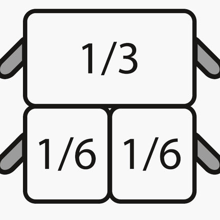 SARO E7/CPCEXF Ensemble panier à pâtes : 2 x 1/6 GN + 1 x 1/3 GN