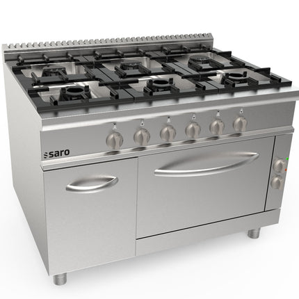 SARO Gasherd + Elektroofen 6 Brenner LQ
Modell LQ / CUG6NE