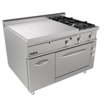 SARO Kogeplade komfur el-ovn + 2 brændere + låge LQ
model LQ / TPG6LE