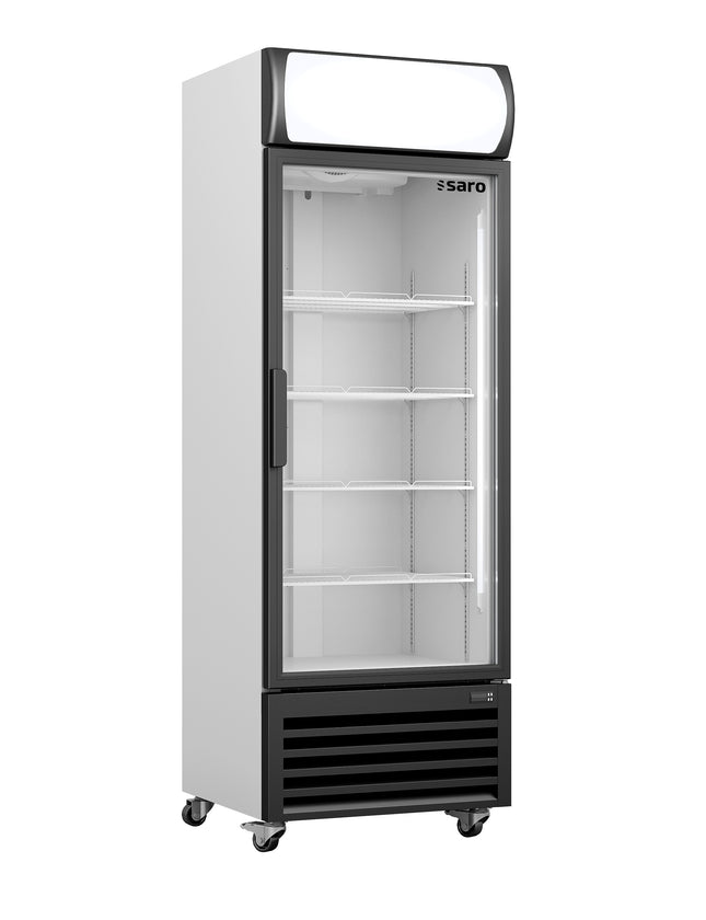 Lodówka SARO z 1 szklanymi drzwiami + baldachimem model GTK 370