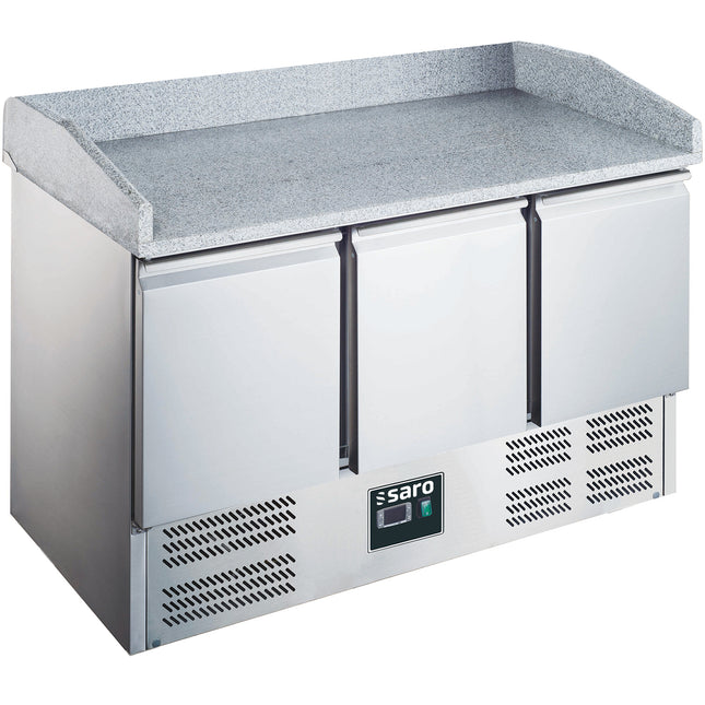 SARO Pizza forberedelse bord med glasplade
model ES 903 PZ