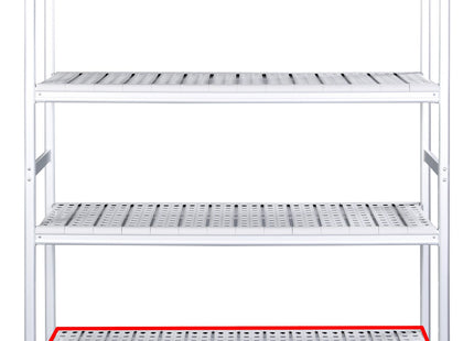 SARO aluminiumsreolplade med plastgitter 475 x 1330 mm