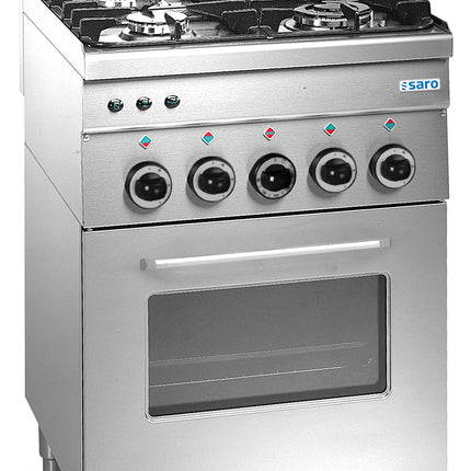 SARO gaskomfur med el-ovn, 4 blus, 600 Line
model G4SFE6