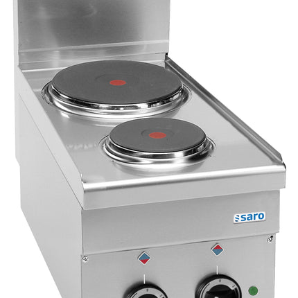 Elektrický sporák SARO, 2 plotýnky, deska 600 Line
model E26