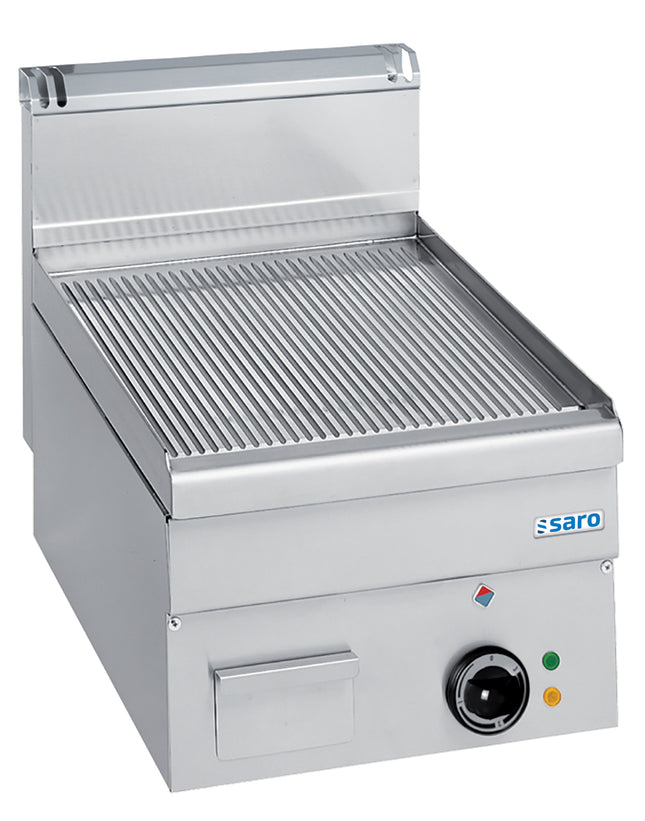 SARO Electric Grill Plate Ribbed Tabletop 400x600
model EFT46R