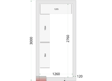 Panneaux pour chambre froide 120 mm - CR 150x300x220