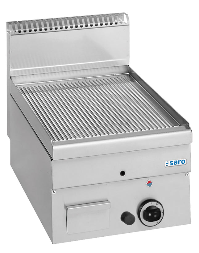 Plaque de grill à gaz SARO, rillet, modèle bord GFT46R
