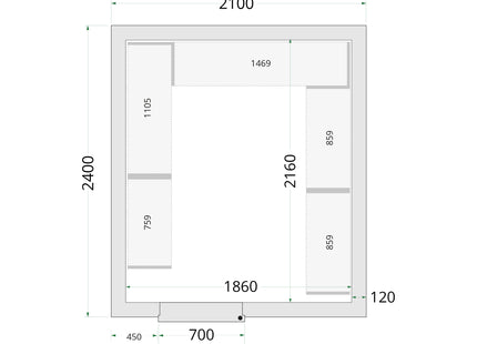 Panele chłodnicze 120 mm - CR 210x240x220