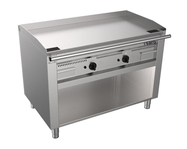 SARO gas-teppanyaki-grill med åben underdel 
Model TEB2/120 G