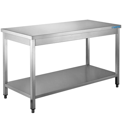 SARO Stainless steel table, with under shelf - 600 mm depth, 700mm