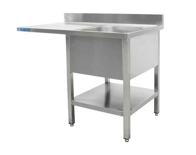 SARO Gootsteenstation met 1 wastafel, rechts - 600 mm diep, 1400 mm