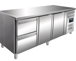 SARO koelbord met 2 døre en 1 zit met 2 skuffer, 
modelKYLJA 3110TN
