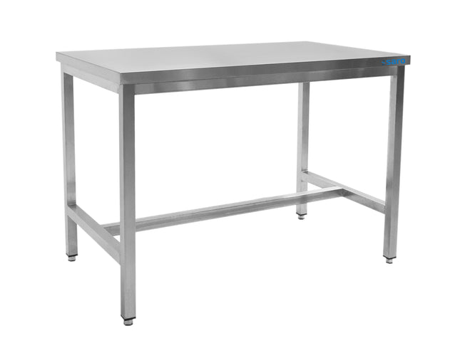 SARO Stainless steel table, without under shelf - 700 mm depth, 1400mm