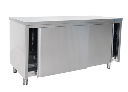 SARO Rostfritt stålskåp, skjutbart Dörr - 700 mm djup, 1200 mm