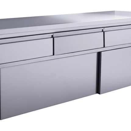SARO Skydedørsskab - 4 skuffer 2000X700mm
